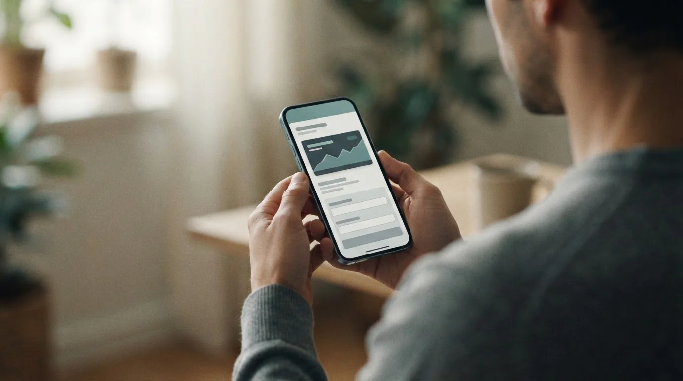 Smartphone mit Online-Banking-Oberfläche für Sofortüberweisung