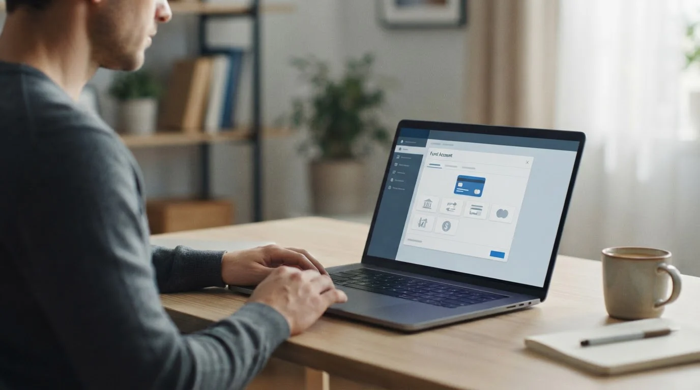 Laptop mit Wettanbieter-Vergleich und PayPal-Integration auf dem Bildschirm
