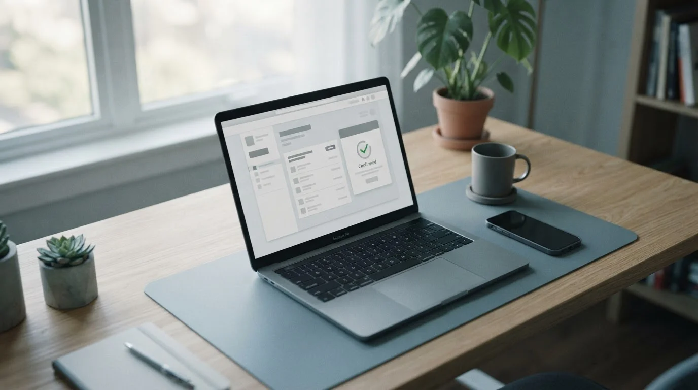 Online-Banking-Schnittstelle auf Laptop für Sportwetten-Einzahlung per Sofortüberweisung