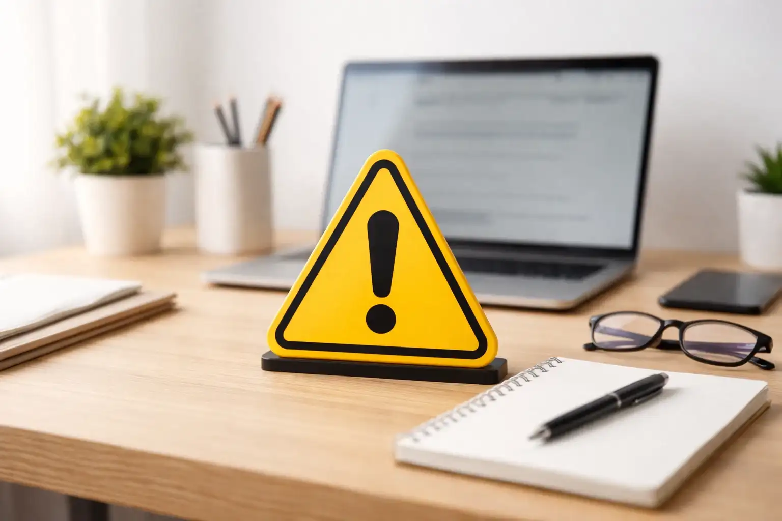 Warnschild symbolisiert typische Fehler bei Sportwetten