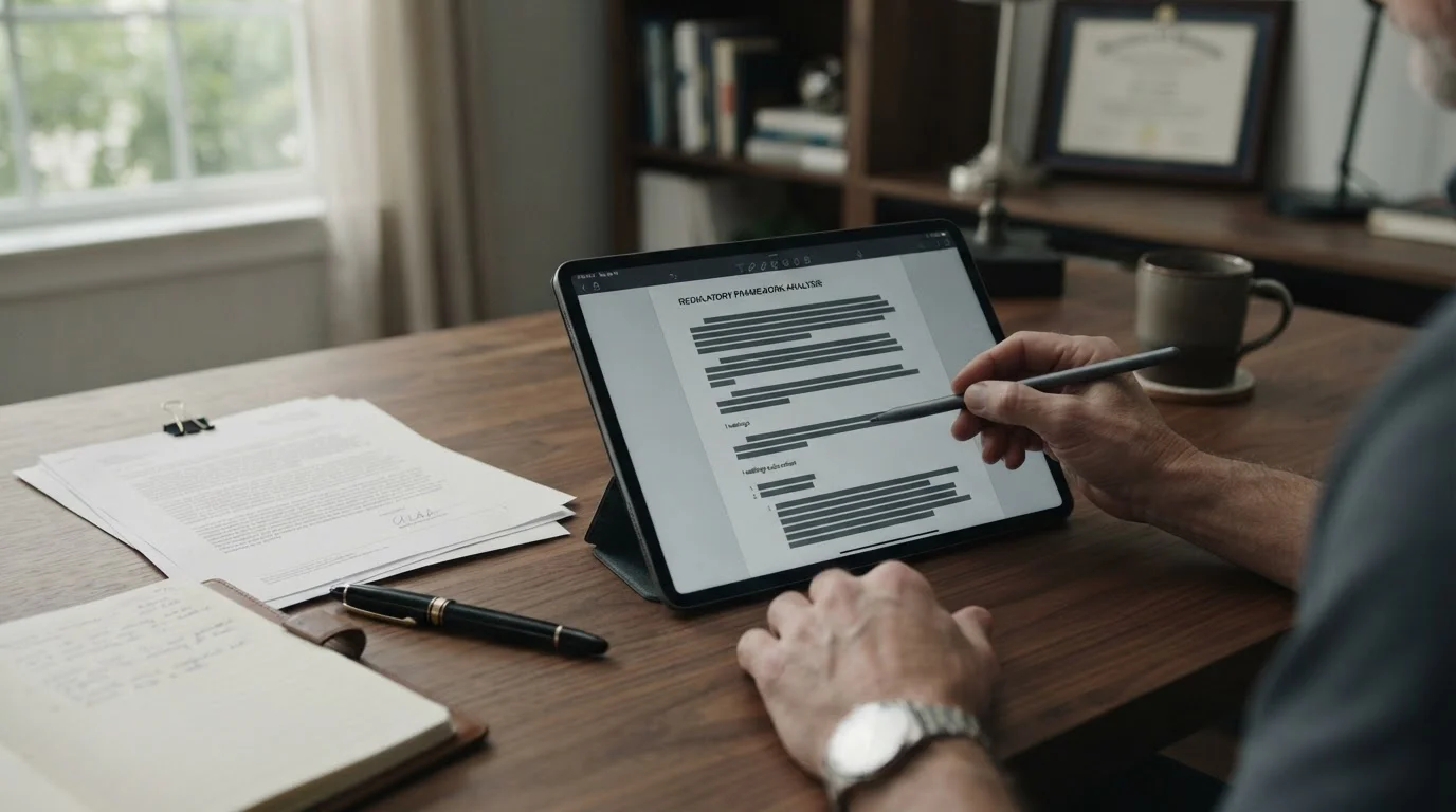 Dokumente und Tablet mit Informationen zu Glücksspiel-Lizenzen