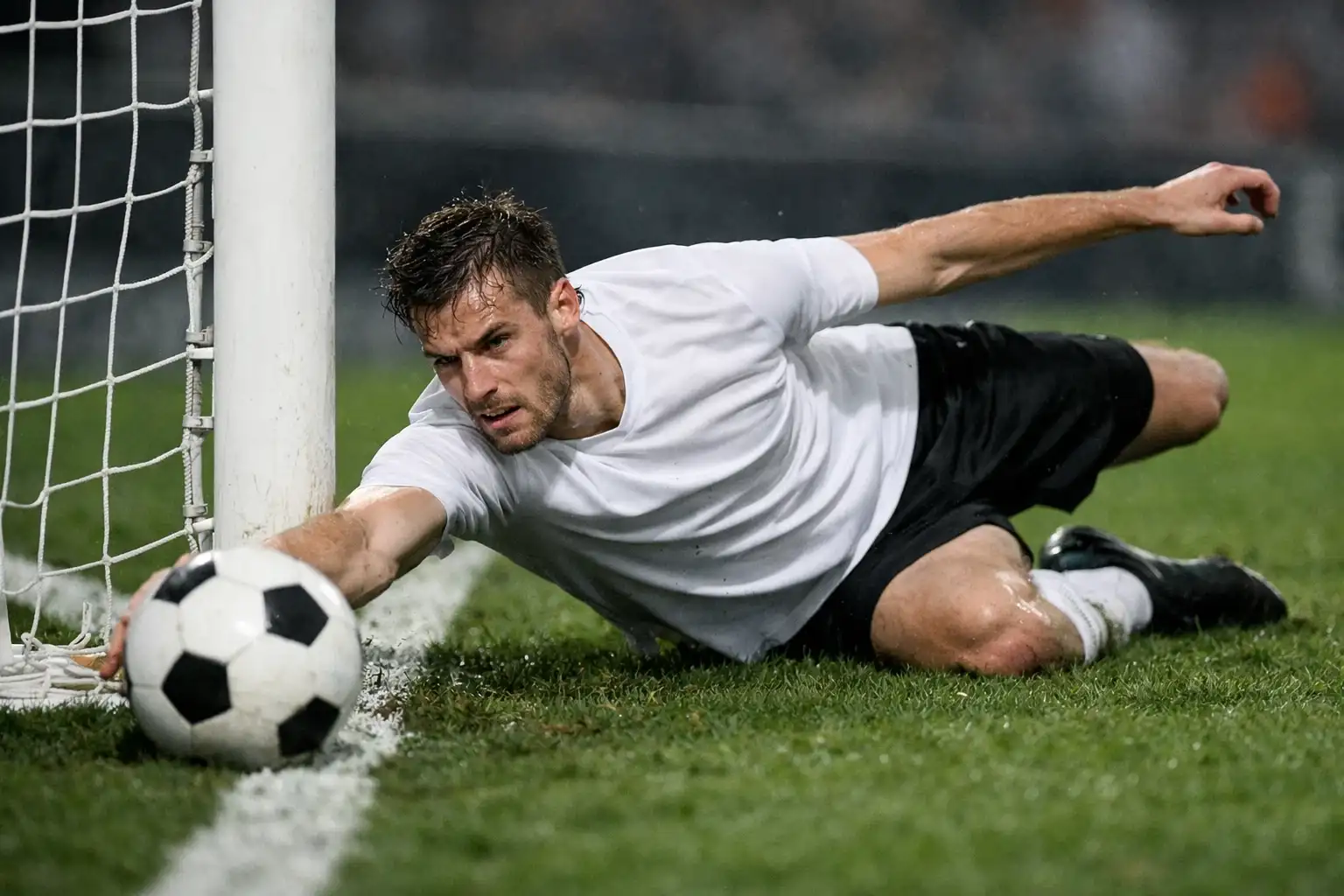 Fussballspieler in einer schwierigen Schussposition verdeutlicht xG-Limitationen