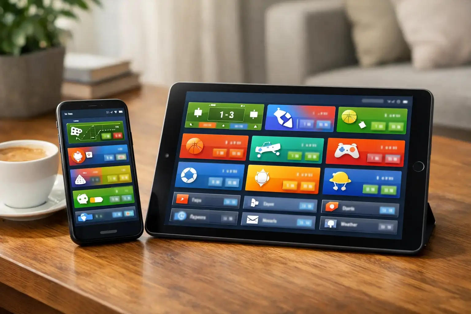 Moderne Benutzeroberfläche mit vielfältigen Sportwetten-Optionen