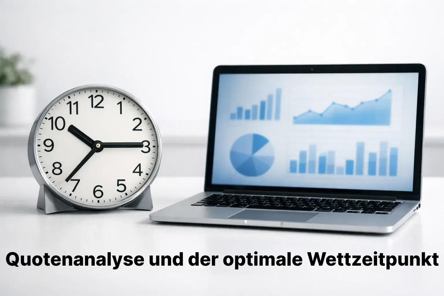 Uhr neben einem Laptop zeigt die Bedeutung des richtigen Zeitpunkts