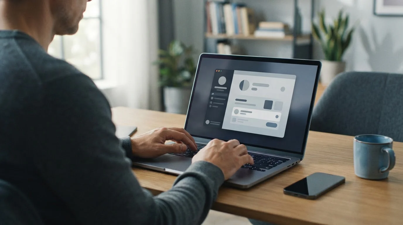 Person nutzt Laptop für Online-Zahlung bei Wettanbieter